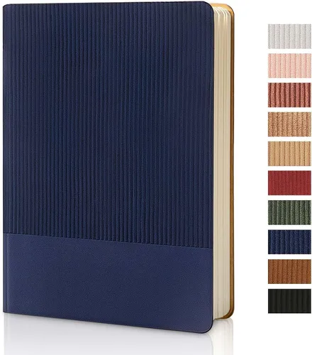 Miniatura 35 de Cuaderno con Líneas para Trabajo, Cuaderno de Notas con Rayas Universitarias 5.79"x8.27" A5 Cuero PU para Escritura Diaria 216 Páginas para Mujeres