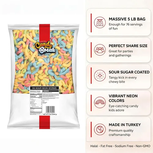 Miniatura 5 de Candy Break Fruity & Sweet Blue Sharks Bolsa de 5 libras de tamaño compartido – Paquete de caramelos masticables a granel – Snacks para niños