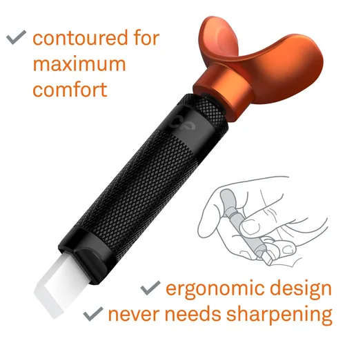 Miniatura 3 de Slice 10502, cuchillo giratorio, ideal para patrones detallados en trabajos de cuero, hoja de cerámica amigable con los dedos, nunca necesita