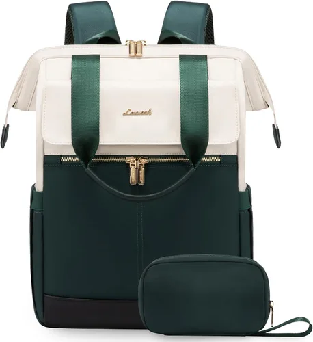 Miniatura 18 de LOVEVOOK Mochila para laptop para mujeres, mochila de trabajo convertible con bolso con puerto USB, Trabajo