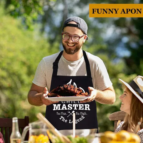 Miniatura 5 de MUJUZE - Accesorios para parrilla, regalos de barbacoa para hombres, juegos de parrilla para papá, accesorios de barbacoa con delantal para papá