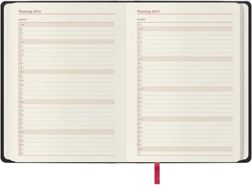 Miniatura 4 de Dohe - Agenda 2024 – Página de día – Tamaño: 5.9 x 8.3 in (A5) – 336 Páginas – Encuadernación cosida – Tapa dura – Negro – Modelo Manaos