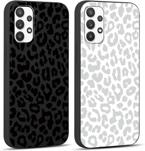 Miniatura 24 de 2 Pack Funda con lindo estampado de chita para Samsung Galaxy S22 Ultra 5G de 6.8", Fundas con patrón de leopardo de lujo, diseño de silicona suave
