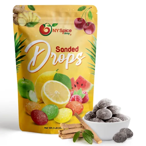 Miniatura 10 de NY SPICE SHOP Mix Fruits - Gotas de caramelo lijadas, 1 libra de gotas lijadas antiguas, dulces frescos y deliciosos a granel, caramelo duro lijado