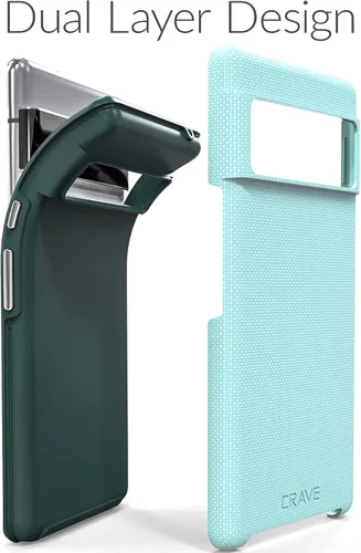 Miniatura 4 de Crave Dual Guard para Google Pixel 6 Pro, funda de doble capa de protección contra golpes para Google Pixel 6 Pro - Aguamarina