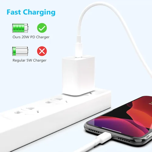 Miniatura 6 de Cable USB C a Lightning, paquete de 5 unidades de 6 pies [certificado Apple MFi] Cargador rápido para iPhone de carga rápida tipo C a cable