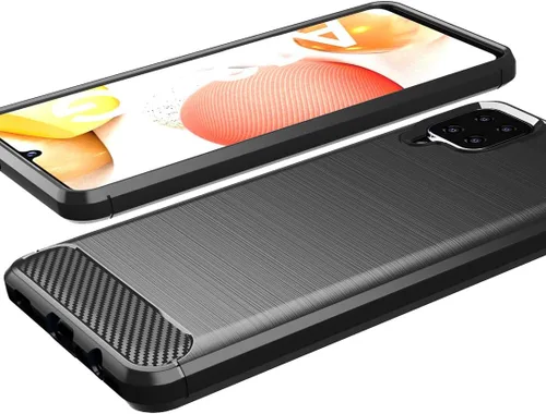 Miniatura 4 de Osophter Funda para Galaxy A22 4G con protector de pantalla de absorción de golpes Flexible TPU Rubber Protective Cell Phone Cover para Samsung