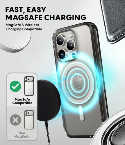 Miniatura 5 de CASETiFY Funda compacta para iPhone 15, delgada, elegante, compatible con Magsafe y contra caídas de 4 pies Protección contra caídas de grado