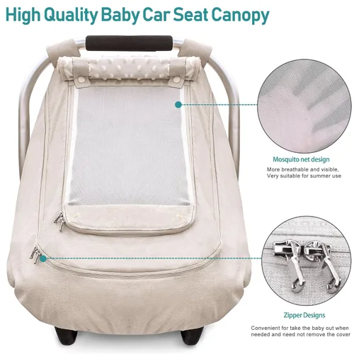 Miniatura 5 de Funda Impermeable para Asiento de Coche de Bebé, YVMVDV Funda Patentada para Asiento de Coche para Clima Frío para Bebés, Funda Toldo para Asiento