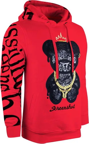 Miniatura 71 de SCREENSHOT Sudadera urbana de forro polar para hombre, diseño de dibujos animados de animación, parche bordado de gel