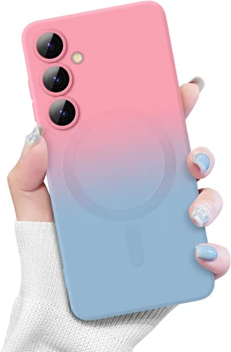 Miniatura 37 de Newseego Funda magnética para Samsung Galaxy S22 5G, funda de silicona líquida suave de lujo, antiarañazos, a prueba de golpes, protector completo