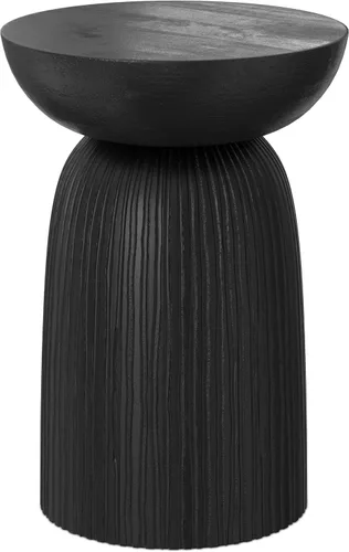 Miniatura 19 de SIMPLIHOME Boyd - Mesa auxiliar redonda de madera de mango maciza de 13 pulgadas de ancho x 18 pulgadas de alto, mesa de noche contemporánea hecha a