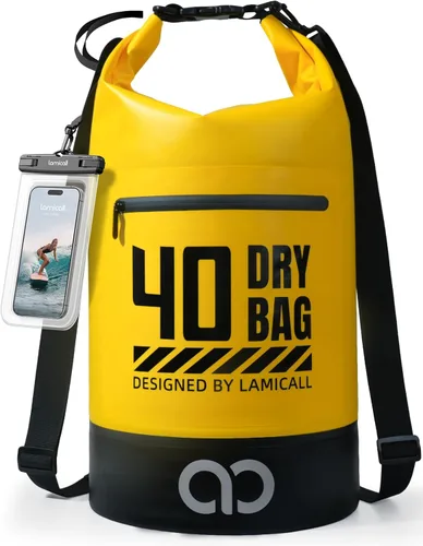 Miniatura 28 de Lamicall Mochila seca impermeable - [Durable y flotante] 5L/10L/20L/30L/40L bolsa grande impermeable con funda impermeable para teléfono para kayak