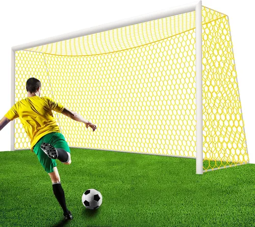 Miniatura 8 de Red de repuesto de portería de fútbol profesional de 24 x 8 pies, 18.5 x 6.5 pies, durabilidad mejorada [nailon de 0.157 in, 4 pulgadas hexagonal]