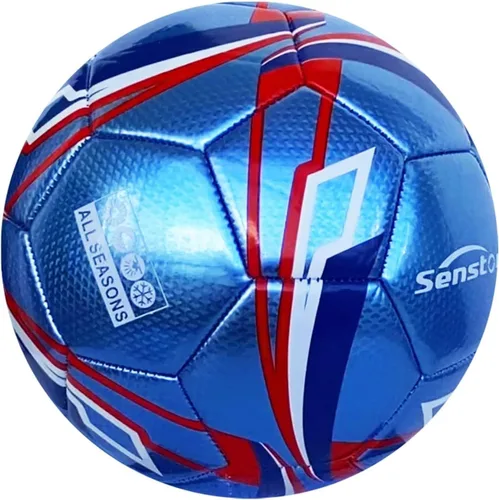 Miniatura 4 de Senston Balón de fútbol talla 3 y talla 4 y talla 5 para niños y adultos, balón de fútbol oficial para partidos y entrenamiento con bomba Azul