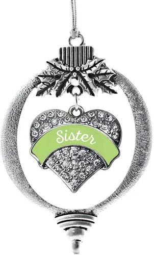 Miniatura 68 de Inspired Silver Adornos festivos de dije de corazón pave de plata con circonitas cúbicas