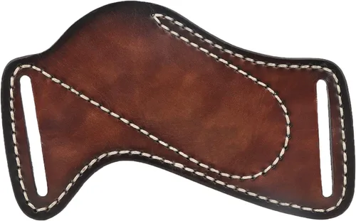 Miniatura 4 de Funda de cuero para cuchillo plegable con bolsillo para cinturón, soporte compacto para cuchillos, portador de herramientas EDC 3mm thick leather