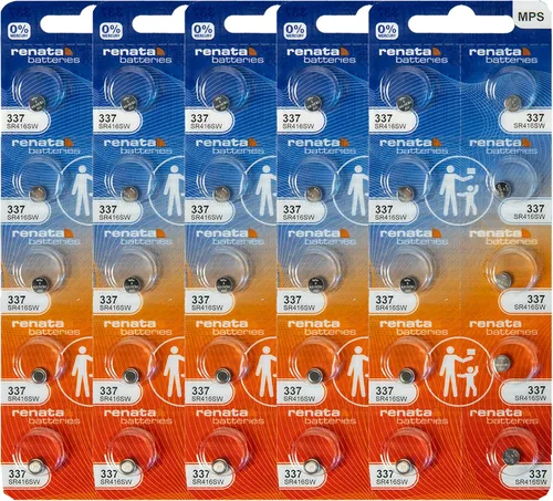 Miniatura 7 de Renata 337 SR416SW Baterías – 1.55 V Óxido de Plata 337 Batería de Reloj (2 unidades)