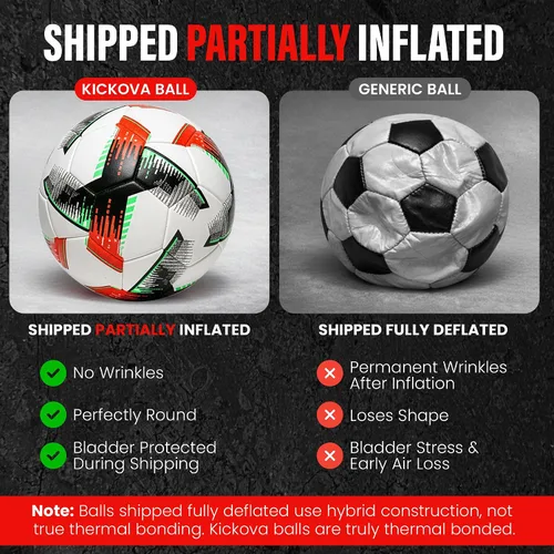Miniatura 4 de Balón de fútbol profesional tamaño 4 y 5 – Pelota de entrenamiento y partido sin costuras para jóvenes, niños y adultos, piel sintética impermeable