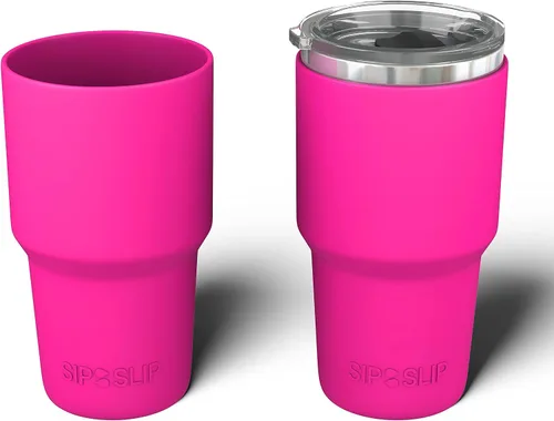 Miniatura 21 de Funda de silicona para vasos, compatible con vasos Yeti, RTIC, Ozark Trail, Magellan y más. Fundas aisladas personalizadas para enfriar latas