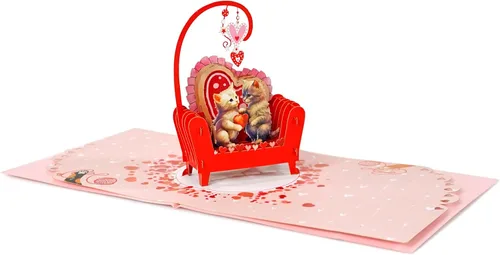 Miniatura 2 de CUTPOPUP - Tarjetas de aniversario desplegables para pareja, tarjeta de aniversario de boda 3D para él, esposa, marido, mamá, papá, tarjeta