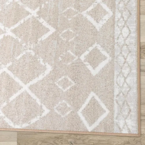 Miniatura 5 de Antep Rugs - Alfombras antideslizantes de 5 x 7 pies (antideslizante) con parte trasera de goma, de estilo antiguo, bohemio, marroquí y con pelo Azul