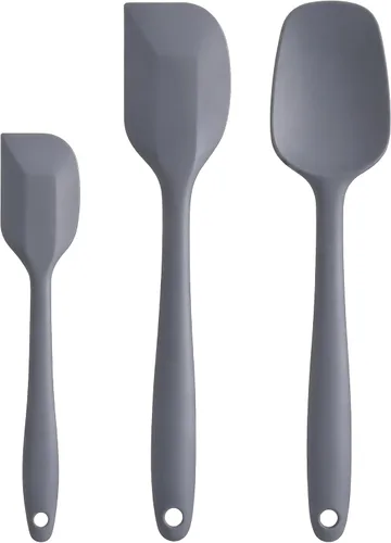 Miniatura 8 de Juego de espátulas de silicona, espátula de goma, cuchara y espátulas para hornear resistentes al calor de 600 °F (Aqua 3)