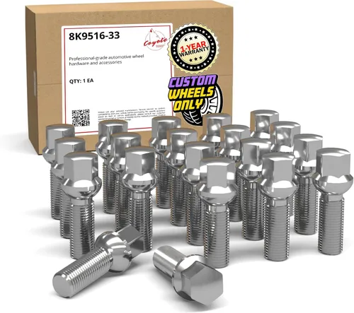 Miniatura 9 de Wheel Accessories Parts 20 pernos de bola de rosca M14 x 1.5 para asiento de bola, acabado negro, 1.299 in, longitud del vástago de 0.669 in