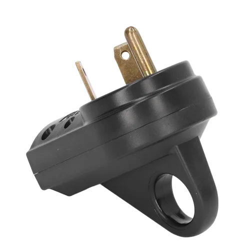 Miniatura 3 de Reemplazo macho de enchufe RV 30A, conector eléctrico de 3 clavijas de 125 V con mango de reparación de cable de alimentación para RV latón nailon 1