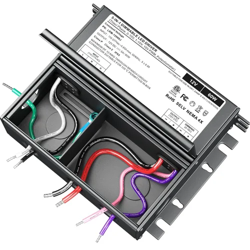 Miniatura 10 de Controlador LED regulable de 60 W y 12 V para regulador Lutron y Leviton, transformador de fuente de alimentación de CA a CC triac/ELV/MLV para tira