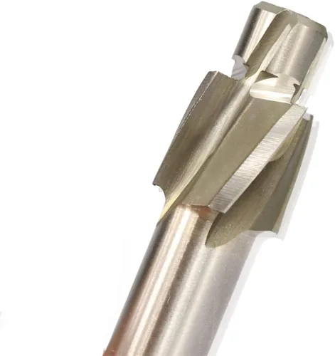 Miniatura 5 de Broca de taladro HSS de 4 flautas para fresado de molino de extremo de avellanado para perforación de madera/metal, M14.4x24x12x80