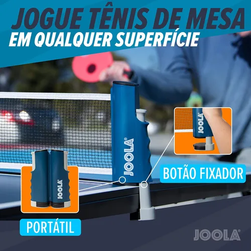 Miniatura 2 de JOOLA Red retráctil de ping pong con abrazaderas – Red de tenis de mesa se estira 5.75 pies – Abrazaderas en la mesa de hasta 2 pulgadas de grosor