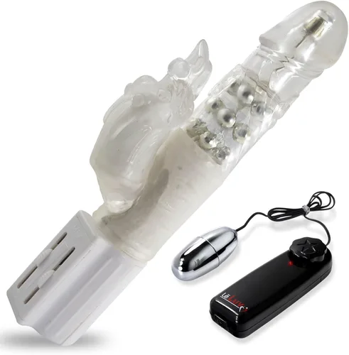 Miniatura 9 de Blue LeLuv - Vibrador de conejo Dragon Dream Multivelocidad impermeable con eje giratorio masajeador de clítoris con huevo multivelocidad Azul