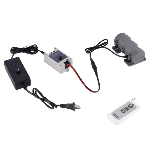 JIAWANSHUN Motor de Vibración DC24V, Motor Rotativo de Tamiz de 3800RPM para Cama de Masaje, con Adaptador de Velocidad Ajustable y Control Remoto