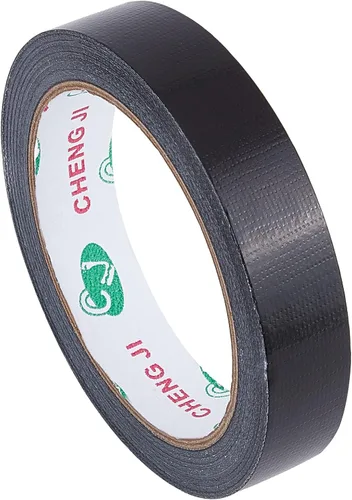 GORGECRAFT Cinta de reparación de encuadernación de 3/4 pulgadas x 65.6 pies, cinta adhesiva de tela negra, cinta adhesiva de tela segura, cinta de