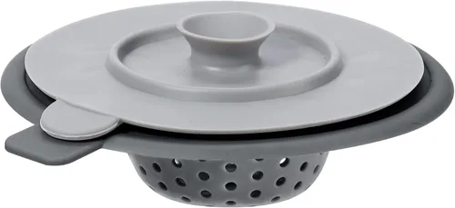 Miniatura 12 de OGGI Juego de colador y tapón de silicona para fregadero, gran colador de fregadero de cocina, tapón de drenaje de silicona, colador de drenaje