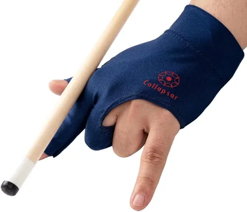 Miniatura 8 de Collapsar Guantes de billar con 3 dedos abiertos para billar de billar Carom Cue Sport – Se adapta a la mano izquierda en diferentes tamaños