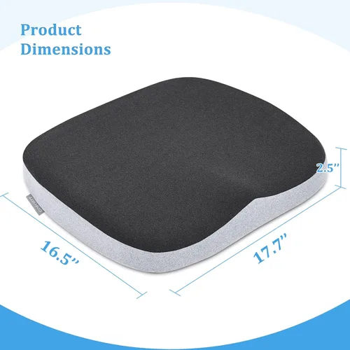 Miniatura 3 de GOFORIT Cojín de asiento de espuma viscoelástica moldeada, diseño de espuma de doble capa, cojín ergonómico para aliviar el dolor de ciática
