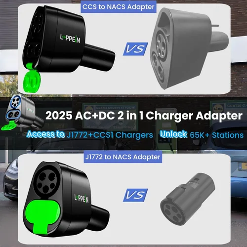 Miniatura 4 de Adaptador CCS y J1772 a Tesla para el modelo 3/S/X/Y/Cybertrunk, adaptador AC+ DC 2 en 1 a Tesla NACS Accesorios de cargador de batería, carga