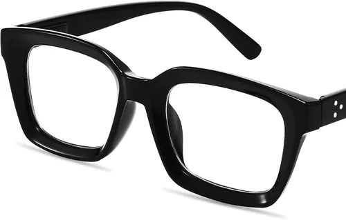 Miniatura 19 de IBOANN Gafas de luz azul de gran tamaño para mujer, gafas de moda funky con aspecto preppy, reducen la fatiga de la pantalla, gafas de computadora