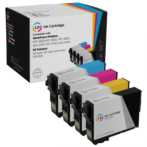 LD Productos remanufacturados Reemplazo para cartuchos de tinta Epson 220XL 220 XL (1 T220XL120 Negro 1 T220XL220 Cian 1 T220XL320 Magenta 1