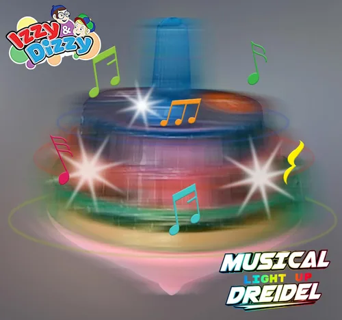 Miniatura 3 de Izzy 'n' Dizzy Dreidel musical - Hanukkah Dreidel 2 Pack - Canta Oh Draidel mientras se ilumina - Dreidels iluminados - Juguetes y juegos de Janucá