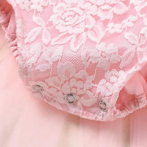Miniatura 5 de CIYCUIT Traje de bebé niña para primer cumpleaños de tul de encaje vestido tutú de princesa ropa de fotografía para primer cumpleaños