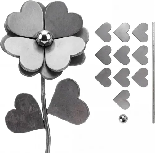 Miniatura 14 de Zonon Kit de práctica de soldadura de flores 3D para principiantes, proyecto de soldadura de acero inoxidable 201, cupones de cosas de arte de metal