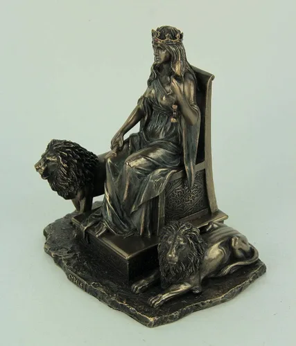 Miniatura 2 de Veronese Design Estatua terminada de bronce de la diosa de la madre griega antigua de cibeles