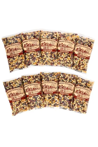 Miniatura 18 de Amish Country Popcorn Bolsa de 6 libras Granos de palomitas de maíz arcoíris Tradicional, sin OGM y sin gluten (Arcoíris - Bolsa de 6 libras)