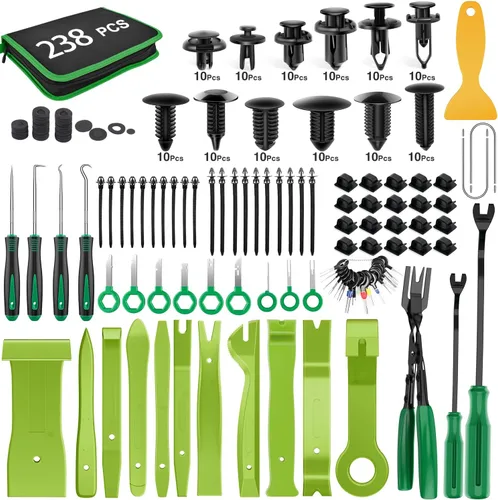 Miniatura 13 de GOOACC - Kit de 240 clips de retención a presión para automóvil, remaches de plástico y sujetadores, clips para guardabarros, paneles y tapicería