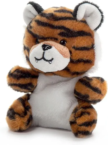 The Petting Zoo Peluche de tigre, regalos para niños, animales de vida silvestre Nuggetz, juguete de peluche de tigre a rayas naranjas, 6 pulgadas