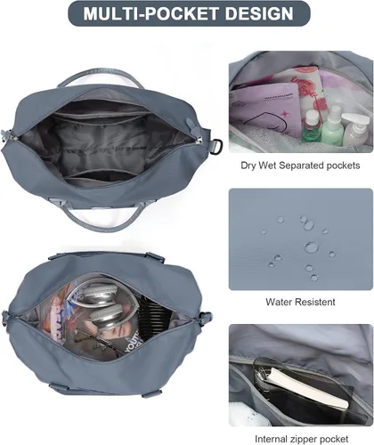 Miniatura 5 de Bolsas de fin de semana para mujer bolsa de transporte bolsa de noche con manga de carretera bolsa de gimnasio deportiva bolsa de viaje para mujer