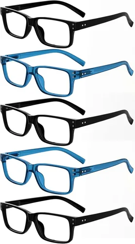 Miniatura 13 de Eyekepper Paquete de 7 lentes de lectura con bloqueo de luz azul para hombres +1.50 Bloqueador de luz azul b40 – 7 pares
